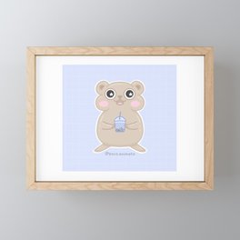 Boba Hamster Framed Mini Art Print