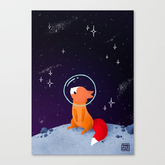 Where to next, little Fox? Canvas Print