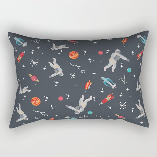 Spaceships, planets and Astronaut Rectangular Pillow