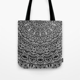 Zen Black and white Mandala Tote Bag