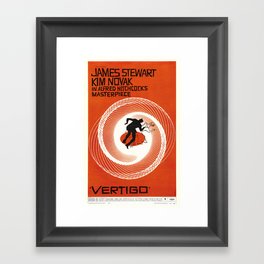 Alfred Hitchcock Vintage Movie Poster, Vertigo Framed Art Print