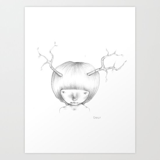Tree Horns Art Print