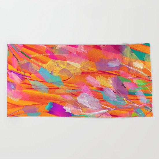 Floral abstract(55) Beach Towel