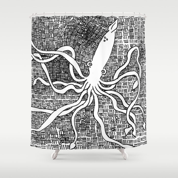 Giant Squid Shower Curtain By Indigok Society6