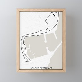 Circuit de Monaco, Monte Carlo Framed Mini Art Print