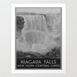 retro classic Niagara Falls poster Art Print | Railfan, Graphicdesign, Old, Poster, Railroad, Usa, Centralsystem, Unitedstates, Amerique, Faelle 