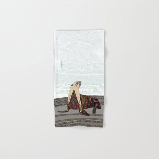 sea lion mono Hand & Bath Towel