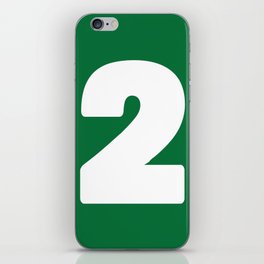 2 (White & Olive Number) iPhone Skin