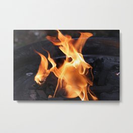 Eternal Flame Metal Print | Color, Digital, Danger, Photo, Smoke, Heat, Hot, Golden, Warmth, Flames 