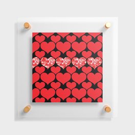 Floral Hart On Black Collection Floating Acrylic Print