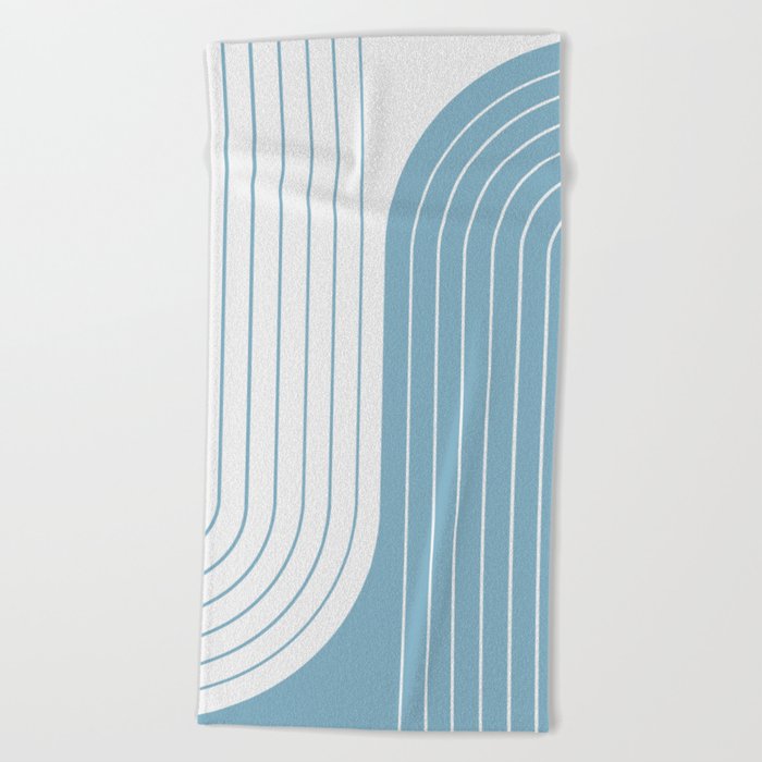 Two Tone Line Curvature LXXVIII Beach Towel