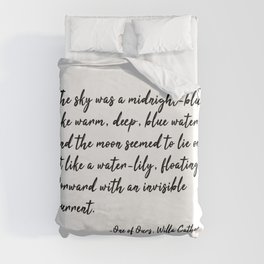 The sky was a midnight-blue - Willa Cather Duvet Cover