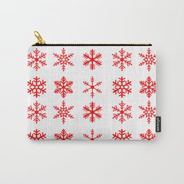 red snowflake seamless pattern Carry-All Pouch | Cute, Scandinavian, X Mas, Nordic, Knit, Scandi, Graphicdesign, Santa, Uglyseater, Ugly 
