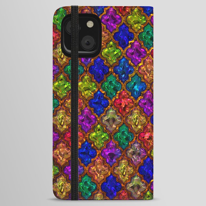 Jewels Moroccan pattern design iPhone Wallet Case