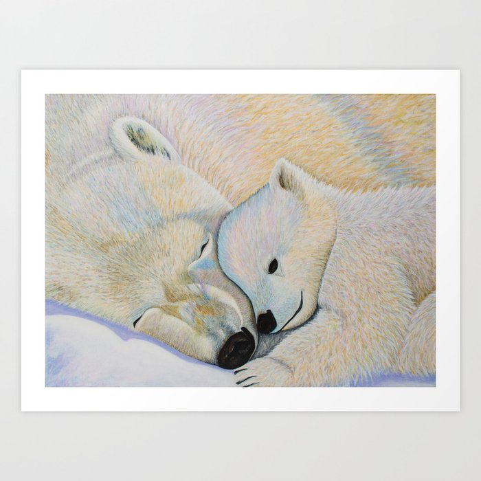 Polar Bear Love #2 Art Print