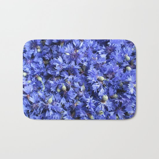 Bed of cornflowers Bath Mat