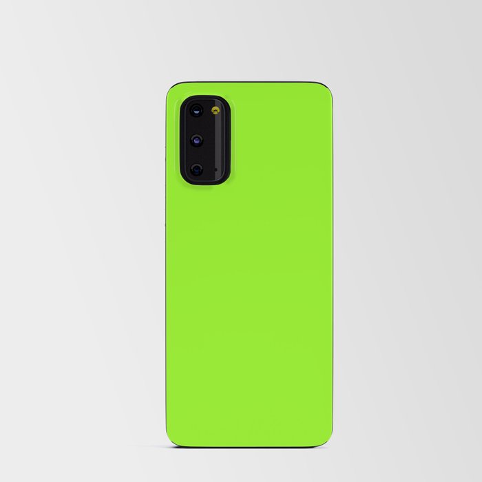 VIBRANT LIME SOLID COLOR. Plain Neon Green Android Card Case