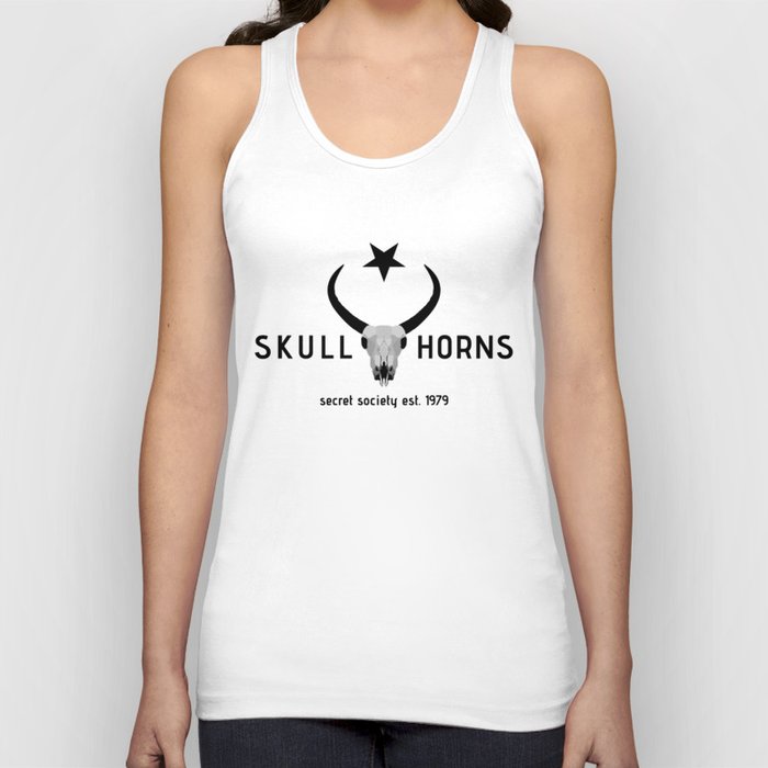 Skull and Horns B/W Tank Top