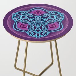 Purple Tiger Mandala  Side Table