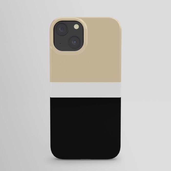 Color Block Brown Black Pattern iPhone Case