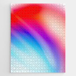 Spiritual Red And Blue Aura Gradient Ombre Sombre Abstract  Jigsaw Puzzle