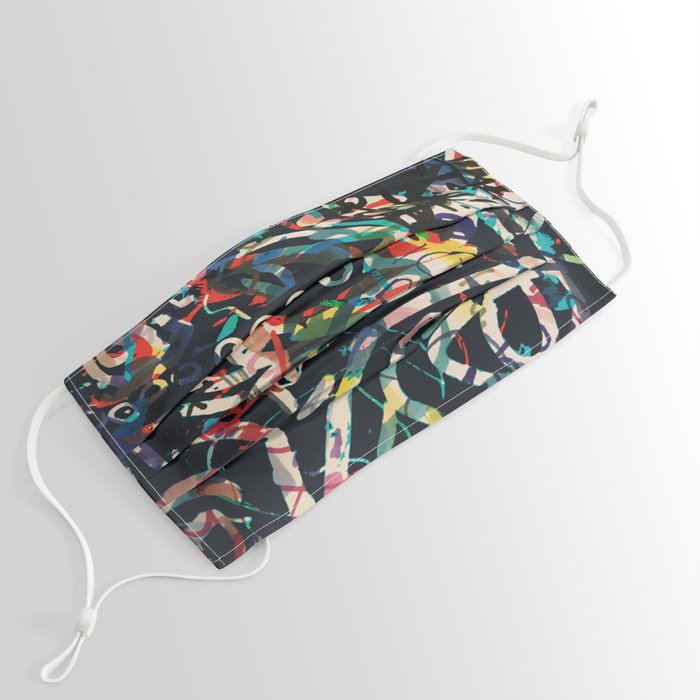 Graffiti Abstract Art Spray Paint Face Mask by Emmanuel Signorino