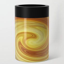 Orange, Yellow, Brown Abstract Hurricane Shape Design Can Cooler