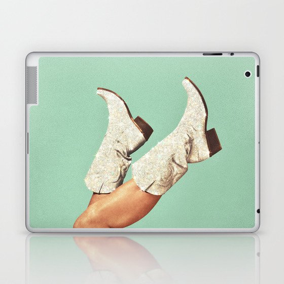 These Boots - Glitter Teal Green Laptop & iPad Skin