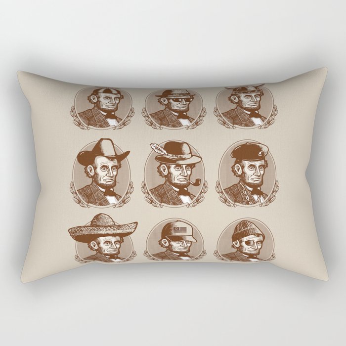 Abe Tries on Hats Rectangular Pillow