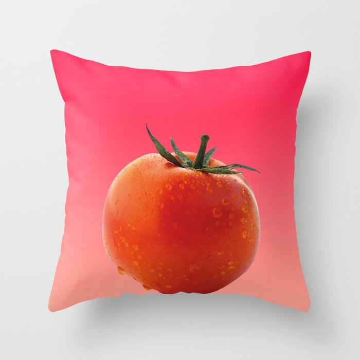 Red big Tomato - Fruit graphic Design Throw Pillow