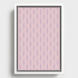 Pink Very Peri Lavender Art Deco Arch Pattern Framed Canvas