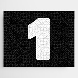 1 (White & Black Number) Jigsaw Puzzle