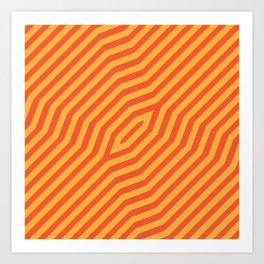 Symmetric diagonal stripes background 19 Art Print