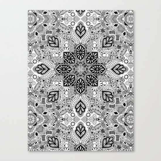 Gypsy Lace in Monochrome Canvas Print