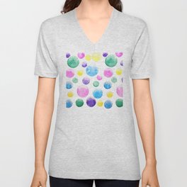 cheerful colorful bubbles V Neck T Shirt