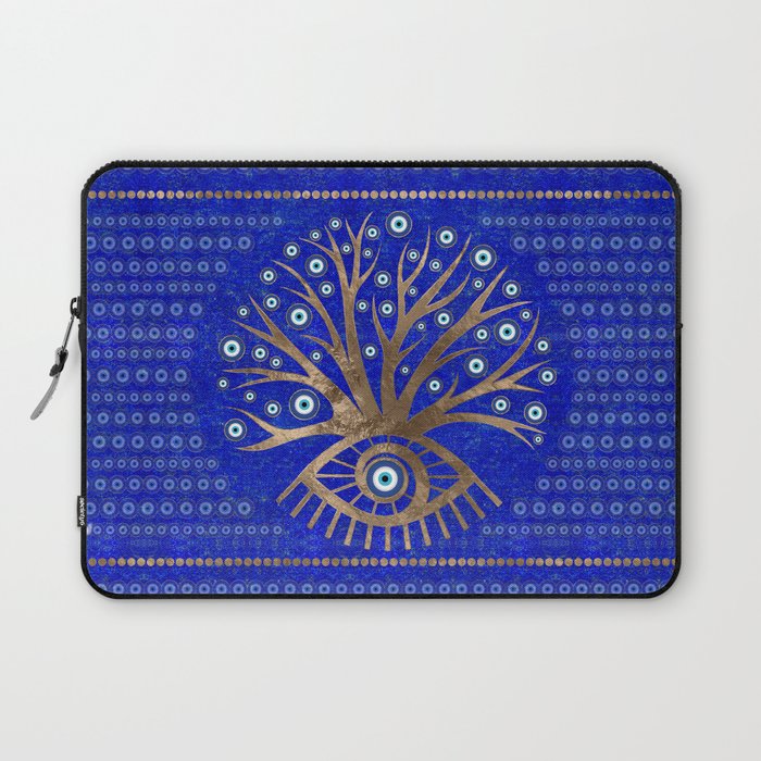 Greek Eye Tree - Mati Mataki - on lapis lazuli Laptop Sleeve