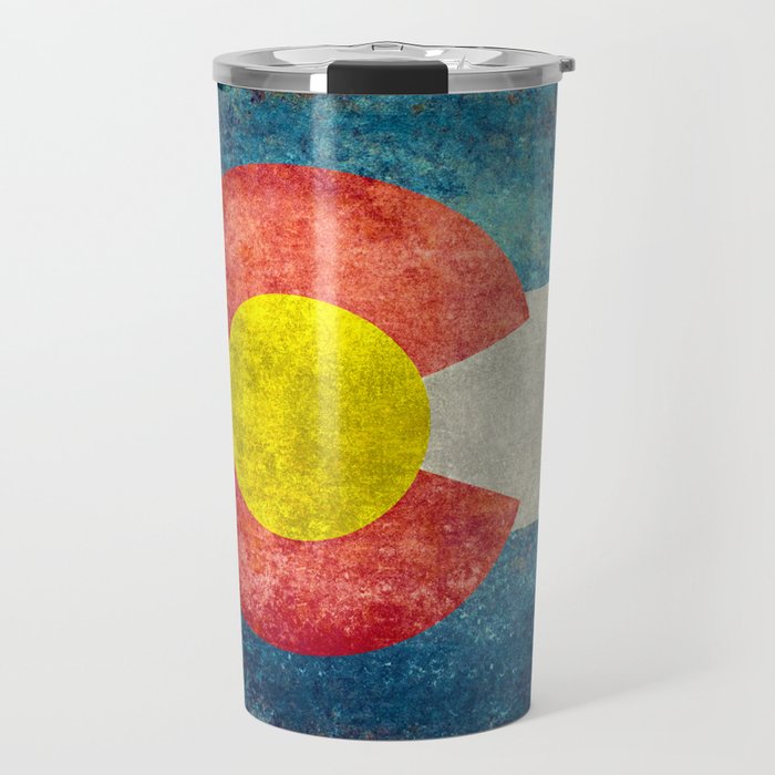 Colorado State flag grungy style Travel Mug