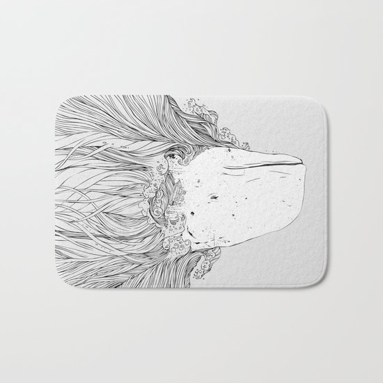 The White Whale Bath Mat