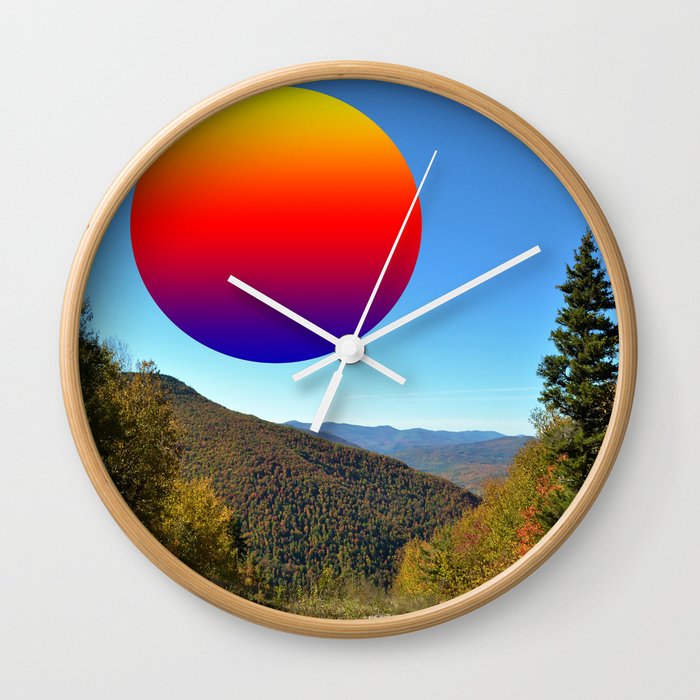 Rainbow moon Wall Clock