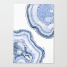 Airy Blue Agate Canvas Print