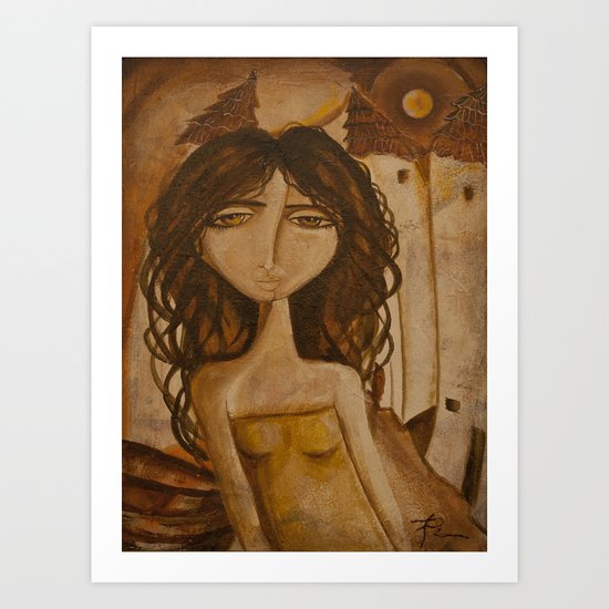 Moon Girl Art Print