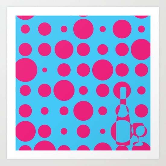 BUBBLY WINE Art Print