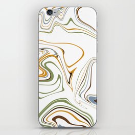 Natural colors liquid marble design iPhone Skin