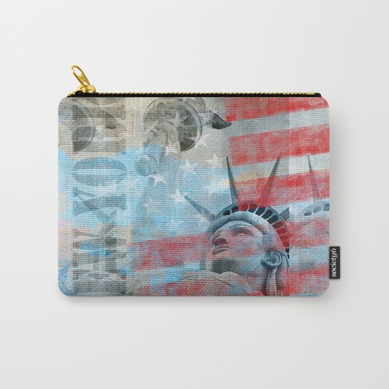 Lady Liberty Stars and Stripes Patriotic Artwork Carry-All Pouch