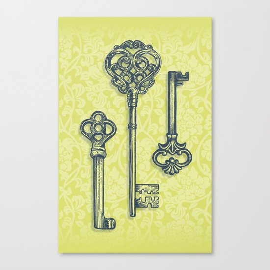 Three Skeleton Keys Canvas Print