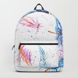 Watercolor Feather Art Pattern Backpack