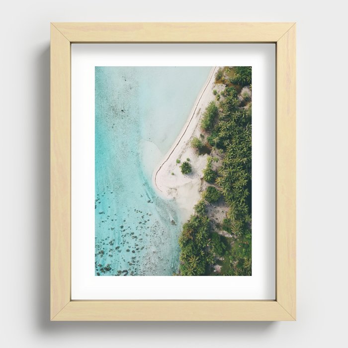 Tahiti Palms Recessed Framed Print