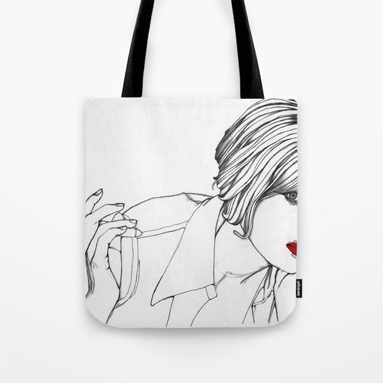 Girl With The Mont Blanc Tote Bag