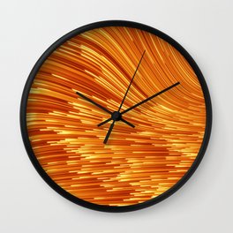 Abstract 3D visualization of a geometric low-poly golden surface. 3d ing illustration. Sci-fi creative futuristic background.  Wall Clock