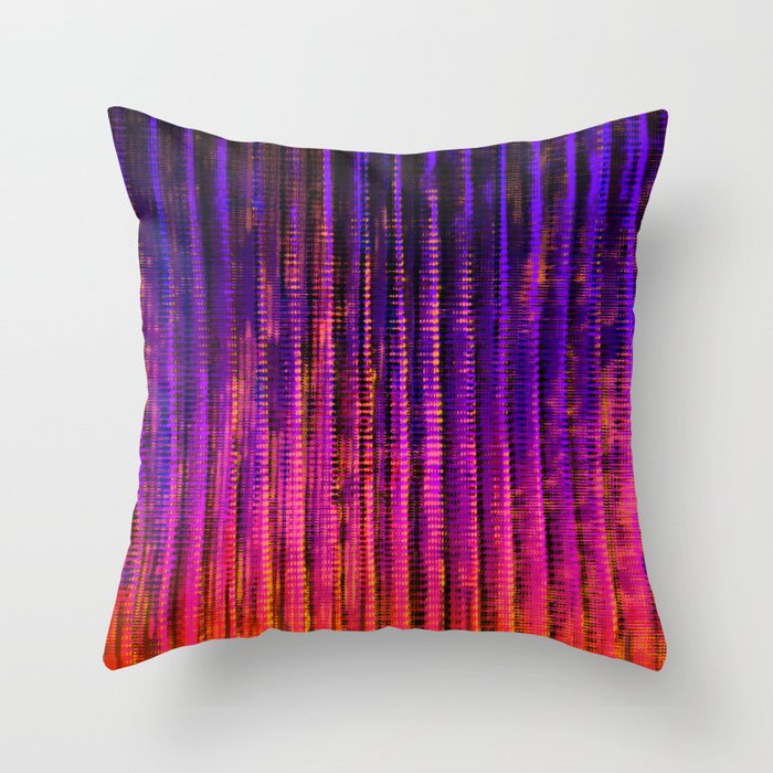 Syntax (Purple + Orange) Throw Pillow